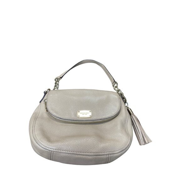 Michael Kors Bedford Flap wms beige leather pebbled shoulder handbag SKU 9229 - Picture 1 of 16